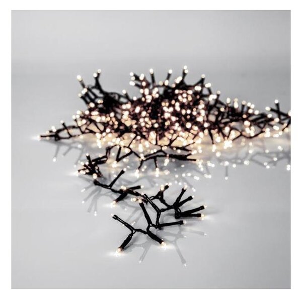 Eglo 410834 - Catena luminosa LED per esterni CRISPY ICE, 800 LED, 21 m, IP44, bianco caldo