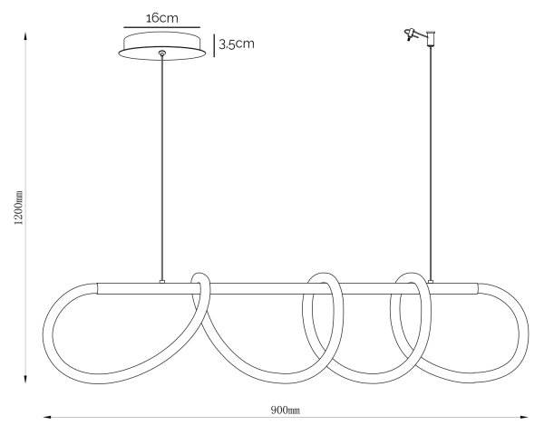 ONLI - Lampadario LED a sospensione con filo AMANDA LED/40W/230V 4500K cromo opaco