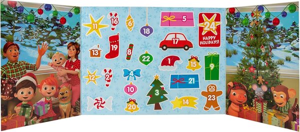 Calendario dell'Avvento Cocomelon con 24 Accessori per Bambini 3+ Anni Multicolore