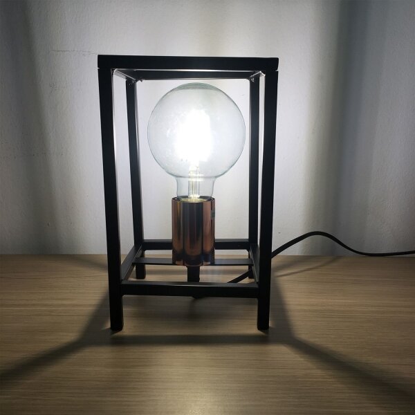 ONLI - Lampada da tavolo FLOKI 1xE27/15W/230V 20 cm nero/rame