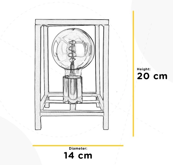 ONLI - Lampada da tavolo FLOKI 1xE27/15W/230V 20 cm nero/rame