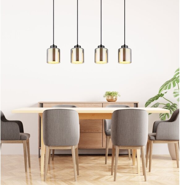 Globo 16056-4H - Lampadario a sospensione con filo FELICIA 4xE27/60W/230V