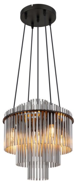 Globo 15698H2 - Lampadario a sospensione con filo GORLEY 5xE14/40W/230V nero