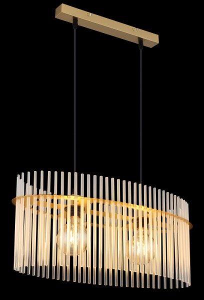 Globo 15698H3M - Lampadario a sospensione con filo GORLEY 2xE27/60W/230V oro