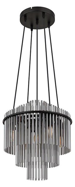 Globo 15698H2 - Lampadario a sospensione con filo GORLEY 5xE14/40W/230V nero