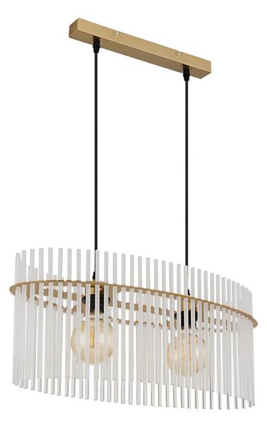 Globo 15698H3M - Lampadario a sospensione con filo GORLEY 2xE27/60W/230V oro