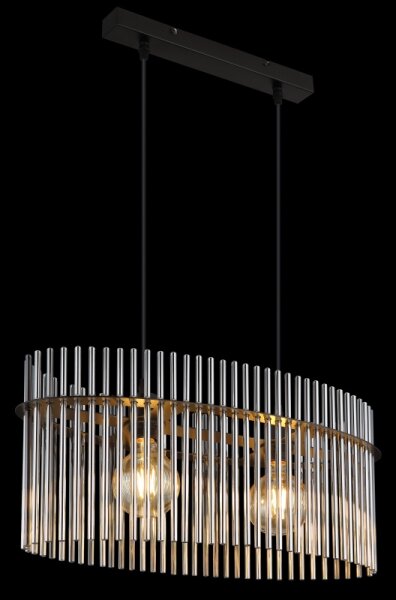 Globo 15698H3 - Lampadario a sospensione con filo GORLEY 2xE27/60W/230V nero