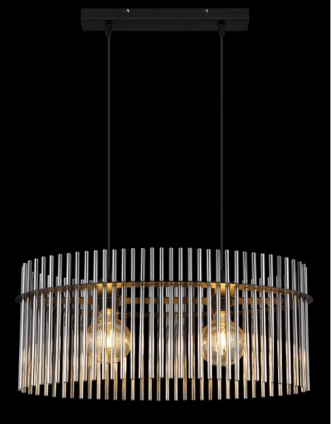 Globo 15698H3 - Lampadario a sospensione con filo GORLEY 2xE27/60W/230V nero