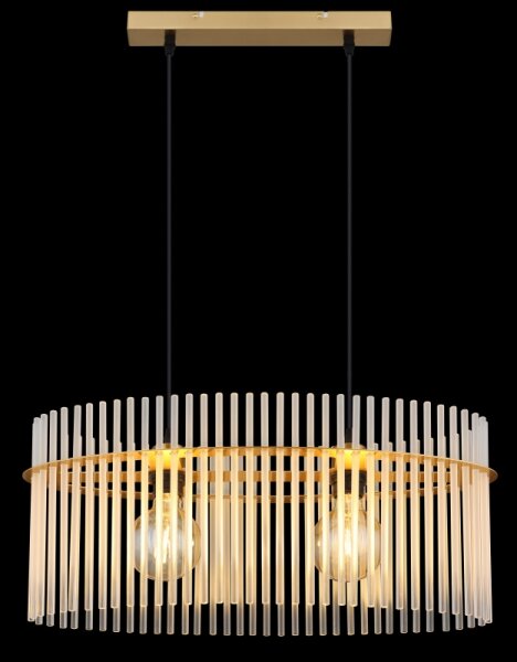 Globo 15698H3M - Lampadario a sospensione con filo GORLEY 2xE27/60W/230V oro