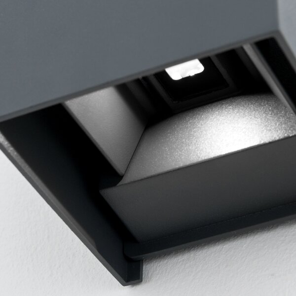 Orion AL 11-1192 - Lampada da parete esterna LED CUBE 2x3W 230V IP54 antr