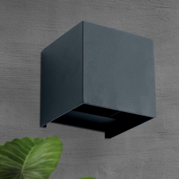 Orion AL 11-1192 - Lampada da parete esterna LED CUBE 2x3W 230V IP54 antr