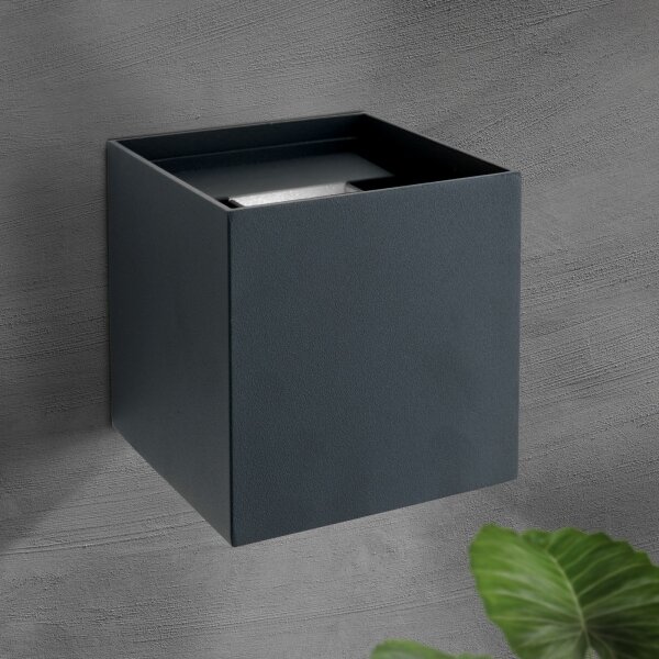 Orion AL 11-1192 - Lampada da parete esterna LED CUBE 2x3W 230V IP54 antr