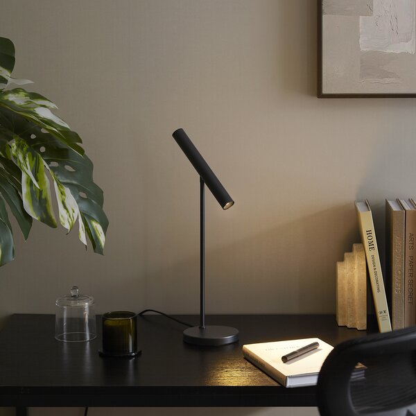 Lampada da tavolo moderna nera con LED e dimmer touch - Neva