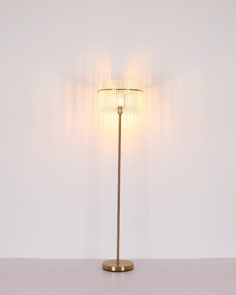 Globo 15698SM - Lampada con piedistallo GORLEY 1xE27/60W/230V oro