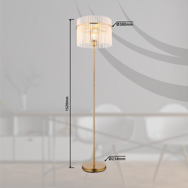 Globo 15698SM - Lampada con piedistallo GORLEY 1xE27/60W/230V oro