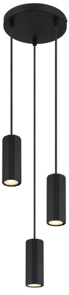 Globo 57918-3HB - Lampadario a sospensione con filo JAMES 3xGU10/25W/230V nero