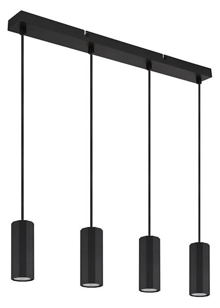 Globo 57918-4HB - Lampadario a sospensione con filo JAMES 4xGU10/25W/230V nero