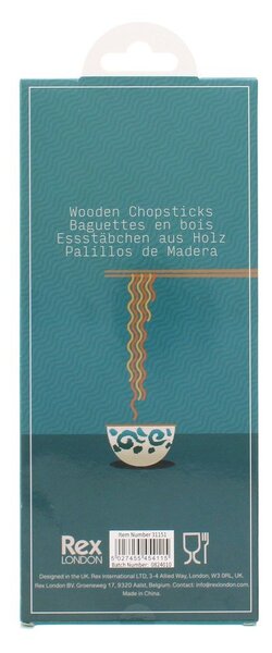 Bacchette in set di colore naturale in legno 5 pz Beckoning Cats – Rex London