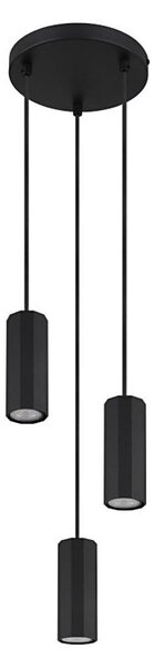 Globo 57918-3HB - Lampadario a sospensione con filo JAMES 3xGU10/25W/230V nero