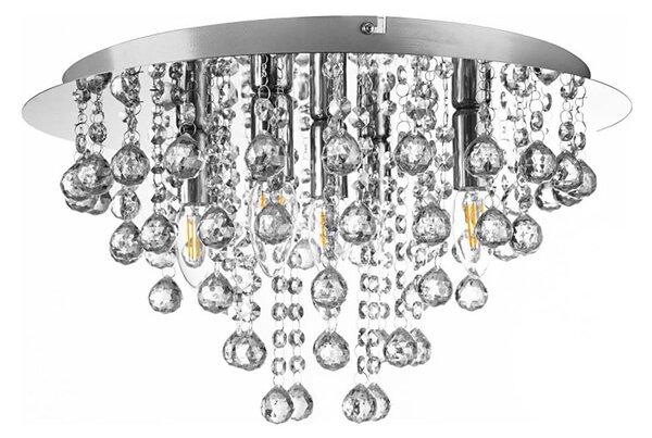 Globo 63040506 - Plafoniera LONDON 5xE14/40W/230V diametro 46 cm cromo lucido