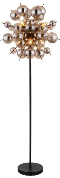 Globo 15633SS - Lampada con piedistallo UDO 6xE14/25W/230V nero/fumé