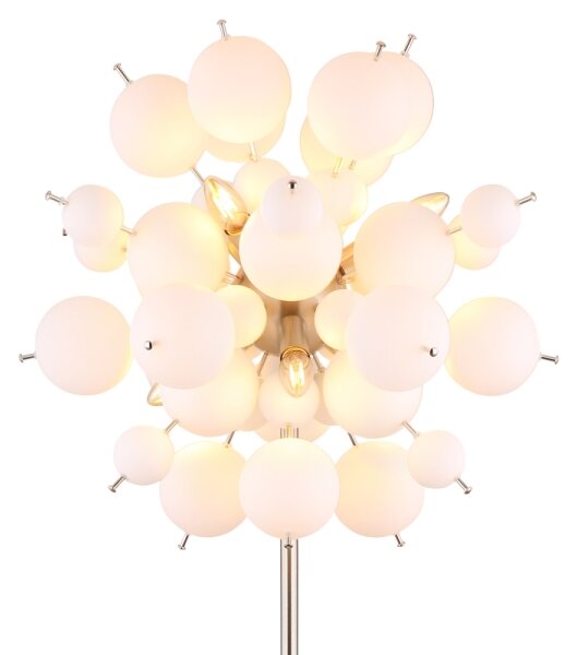 Globo 15633SO - Lampada con piedistallo UDO 6xE14/25W/230V bianco