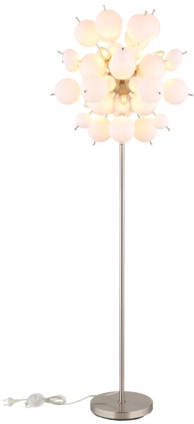 Globo 15633SO - Lampada con piedistallo UDO 6xE14/25W/230V bianco