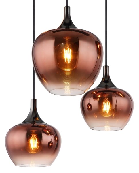 Globo 15548-6HG - Lampadario sospeso MAXY 6xE27/40W/230V, finitura rame