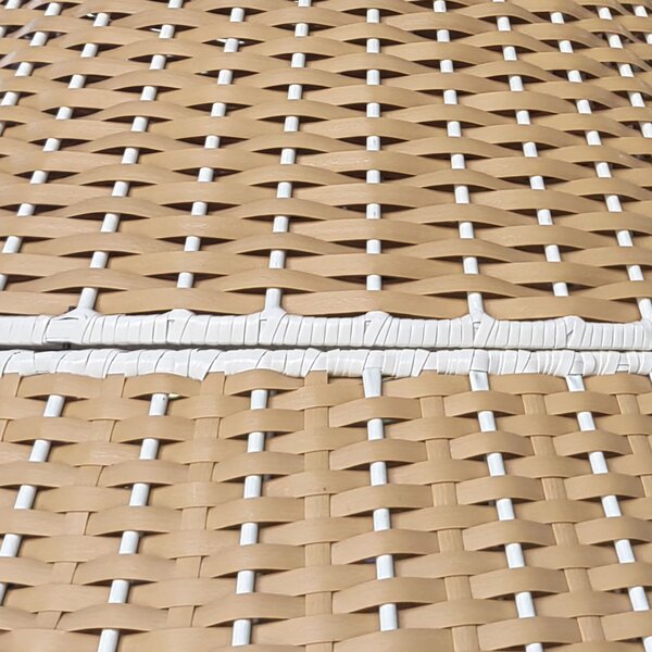 MELODIA - conchiglione con struttura in alluminio verniciato rivestito in rattan