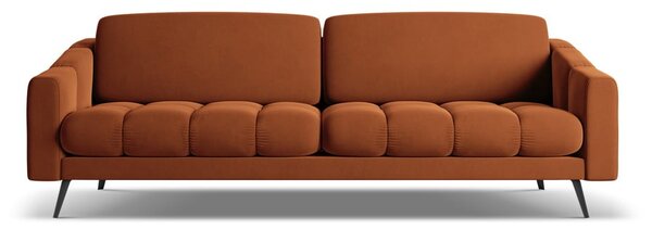 Divano arancione con rivestimento in velluto 238 cm Nalu – Makamii