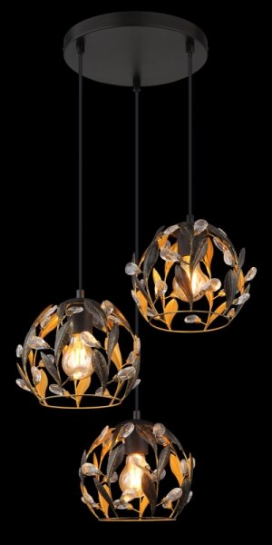 Globo 15759-3HR - Lampadario a sospensione con filo MIKA 3xE27/40W/230V diametro 41 cm