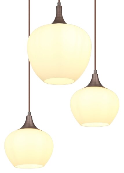 Globo 15548-6HC - Lampadario a sospensione con filo MAXY 6xE27/40W/230V bianco