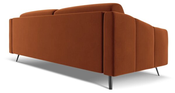 Divano arancione con rivestimento in velluto 238 cm Nalu – Makamii