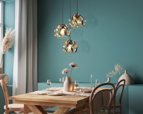 Globo 15759-3HR - Lampadario a sospensione con filo MIKA 3xE27/40W/230V diametro 41 cm