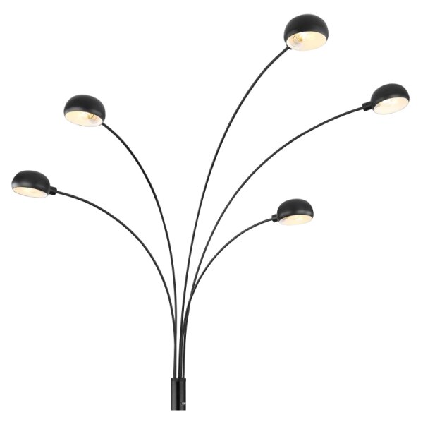 Globo 58228NB - Lampada con piedistallo SEYMOUR 5xE14/40W/230V nero