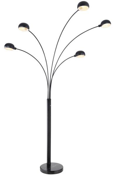 Globo 58228NB - Lampada con piedistallo SEYMOUR 5xE14/40W/230V nero