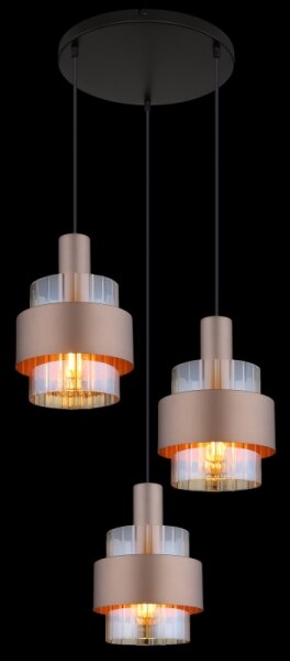 Globo 15560-3HA - Lampadario sospeso a cavo MILLEY 3xE27/60W/230V