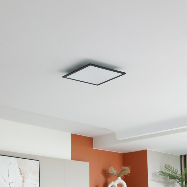 Plafoniera Lindby, Enhife, Nero, Studio / Ufficio, Alluminio, Moderno
