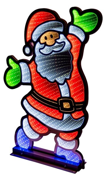 Babbo Natale a LED con effetto infinito 444 SMD LED 41x7x59,5 cm 36022