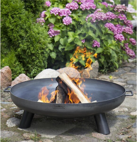 Braciere BALI 60 cm in Acciaio Naturale � Spessore 2mm, Altezza 20cm, Larghezza 68cm � Artigianale di Alta Qualit�, Made in Europe