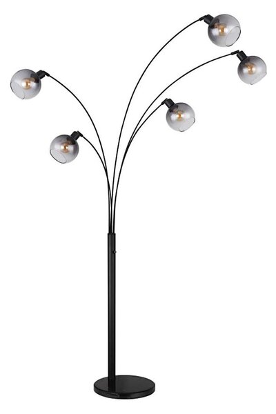 Globo 58228NBS - Lampada con piedistallo SEYMOUR 5xE27/40W/230V fumé