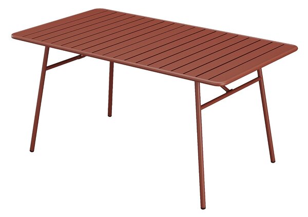 Tavolo da giardino L.200 cm in metallo - Terracotta - MIRMANDE di MYLIA