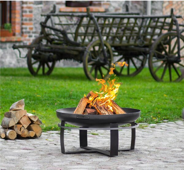 Braciere VIKING in Acciaio Naturale da 60 cm - Artigianale, Stabile e Portatile - Made in Europe