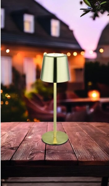Globo 58482M-LED Lampada da tavolo dimmerabile a sfioramento ricaricabile VANCOUVER 2W/3,7V 2200 mAh oro