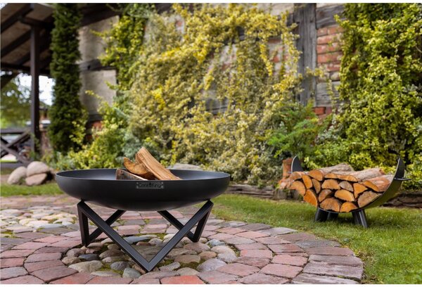 Braciere SANTIAGO da 60 cm in Acciaio Naturale � Artigianale, Stabile e Portatile - Diametro 60cm, Altezza 32cm, Spessore 2mm � Fabbricato in Europa