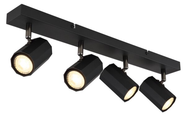 Globo 57918-4B - Faretto JAMES 4xGU10/25W/230V nero