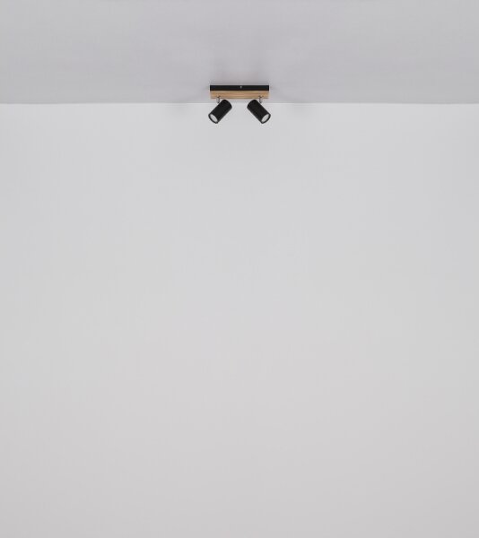 Globo 57909-2 - Faretto KAYDEN 2xGU10/25W/230V nero