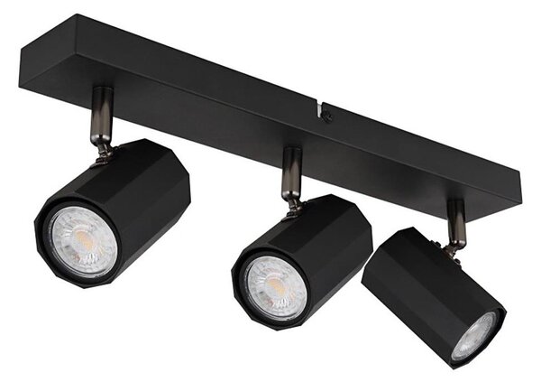 Globo 57918-3B - Faretto JAMES 3xGU10/25W/230V nero
