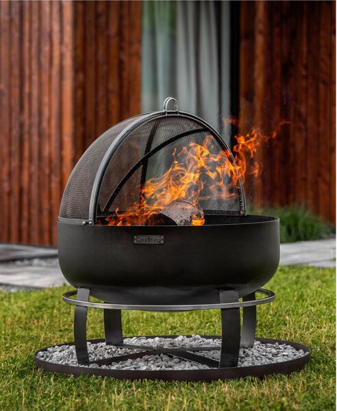 Braciere XXL Viking da 80 cm in Acciaio Naturale - Spessore 2mm, Altezza 50cm, Prodotto Artigianale Europeo di Alta Qualit�