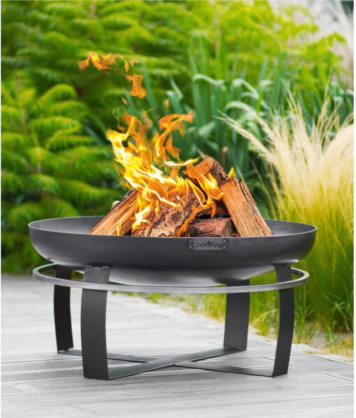 Braciere XXL VIKING da 60 cm in Acciaio Naturale - Spessore 2mm, Altezza 52cm, Prodotto Artigianale Europeo